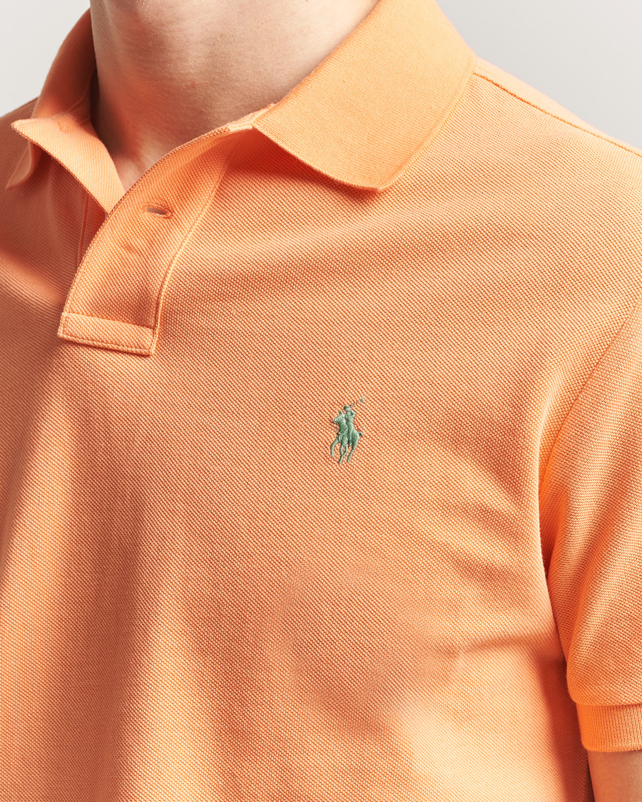 Herre | Pikéer | Polo Ralph Lauren | Custom Slim Fit Polo Pompano Orange