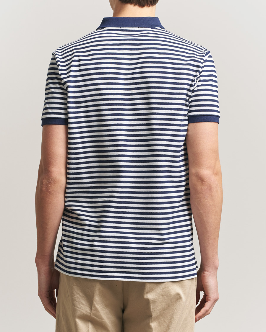 Herre | Pikéer | Polo Ralph Lauren | Custom Slim Fit Striped Polo Navy/White