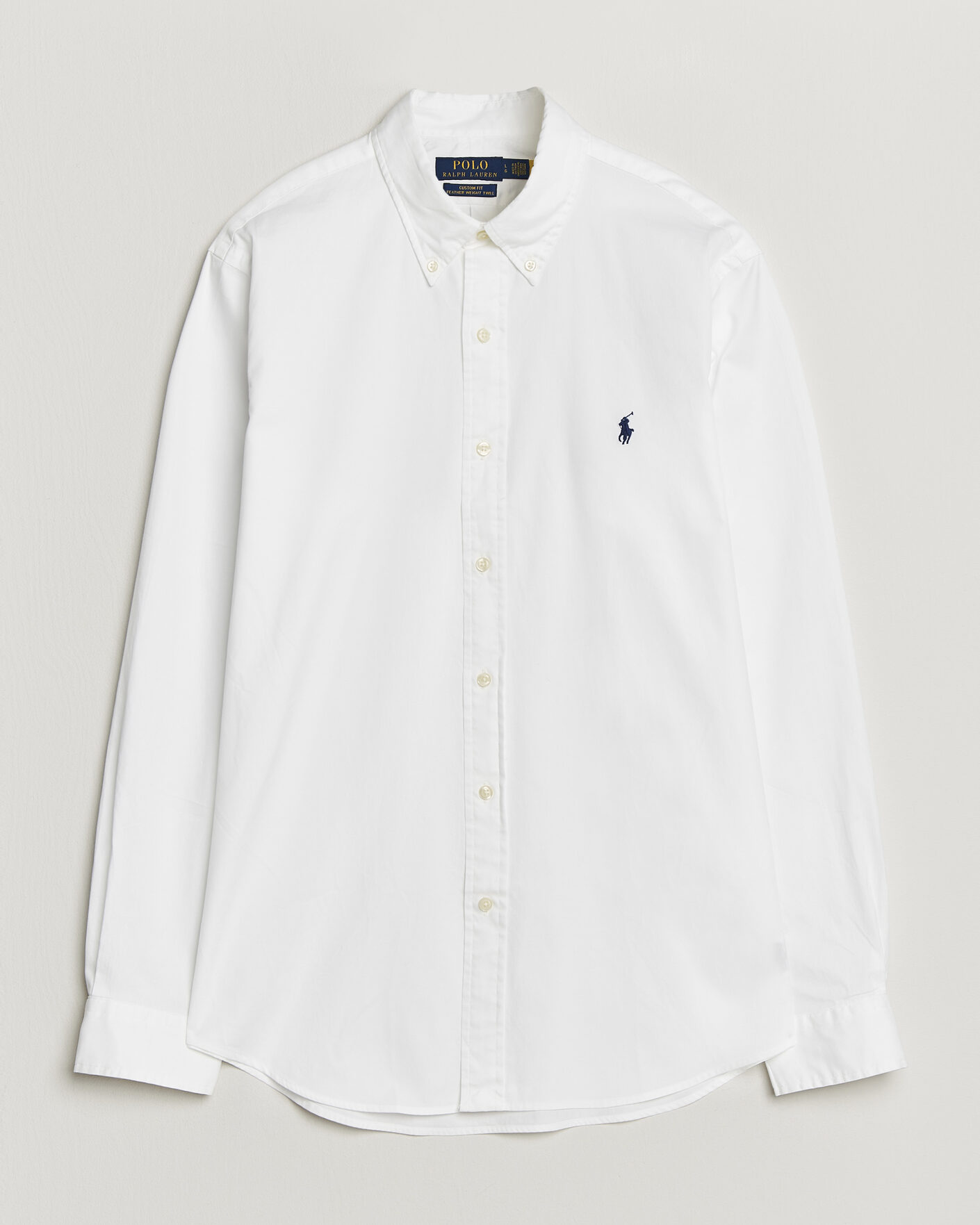 Herre | Skjorter | Polo Ralph Lauren | Custom Fit Garment Twill Shirt White