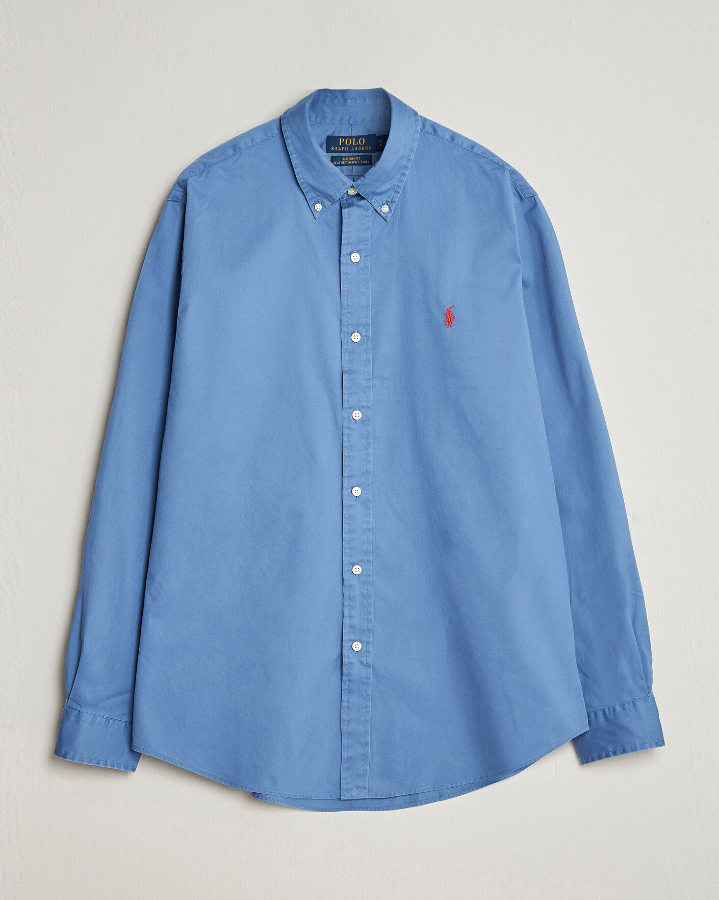 Herre | Skjorter | Polo Ralph Lauren | Custom Fit Garment Twill Shirt Nimes Blue