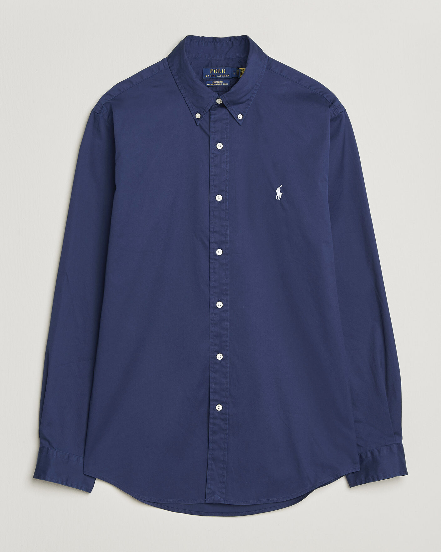 Herre | Skjorter | Polo Ralph Lauren | Custom Fit Garment Twill Shirt Newport Navy