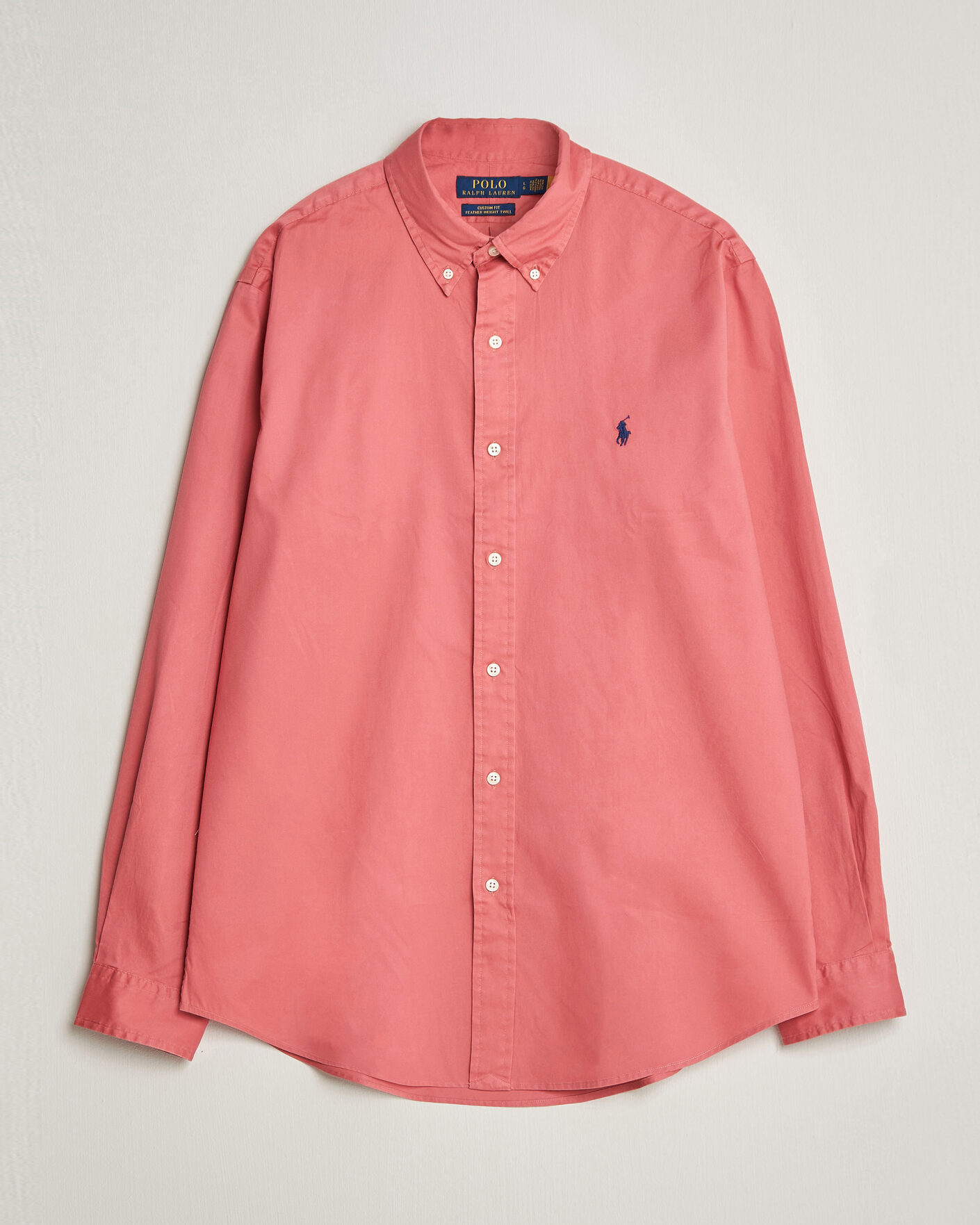 Herre | Skjorter | Polo Ralph Lauren | Custom Fit Garment Twill Shirt Adirondack Berry
