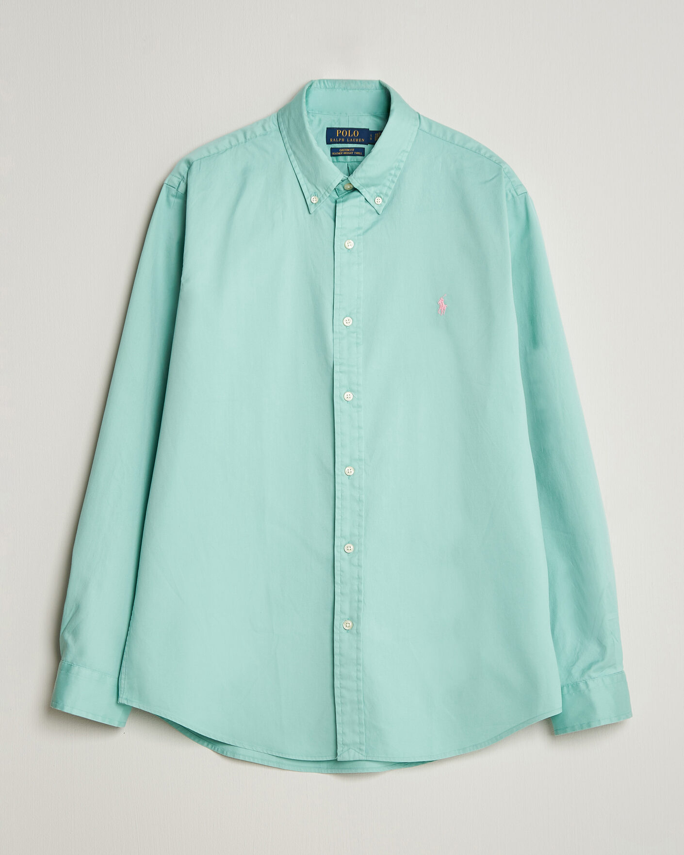 Herre | Skjorter | Polo Ralph Lauren | Custom Fit Garment Twill Shirt Celadon