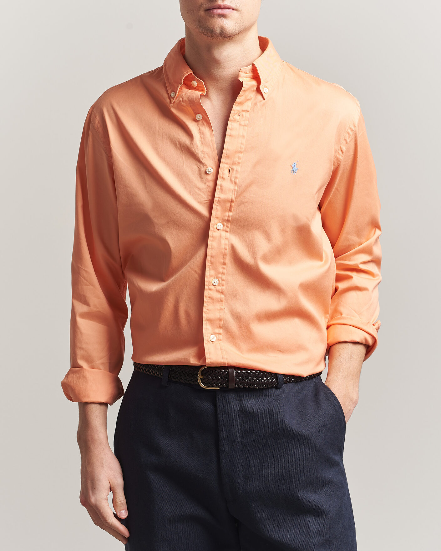 Herre | Skjorter | Polo Ralph Lauren | Custom Fit Garment Twill Shirt Poppy