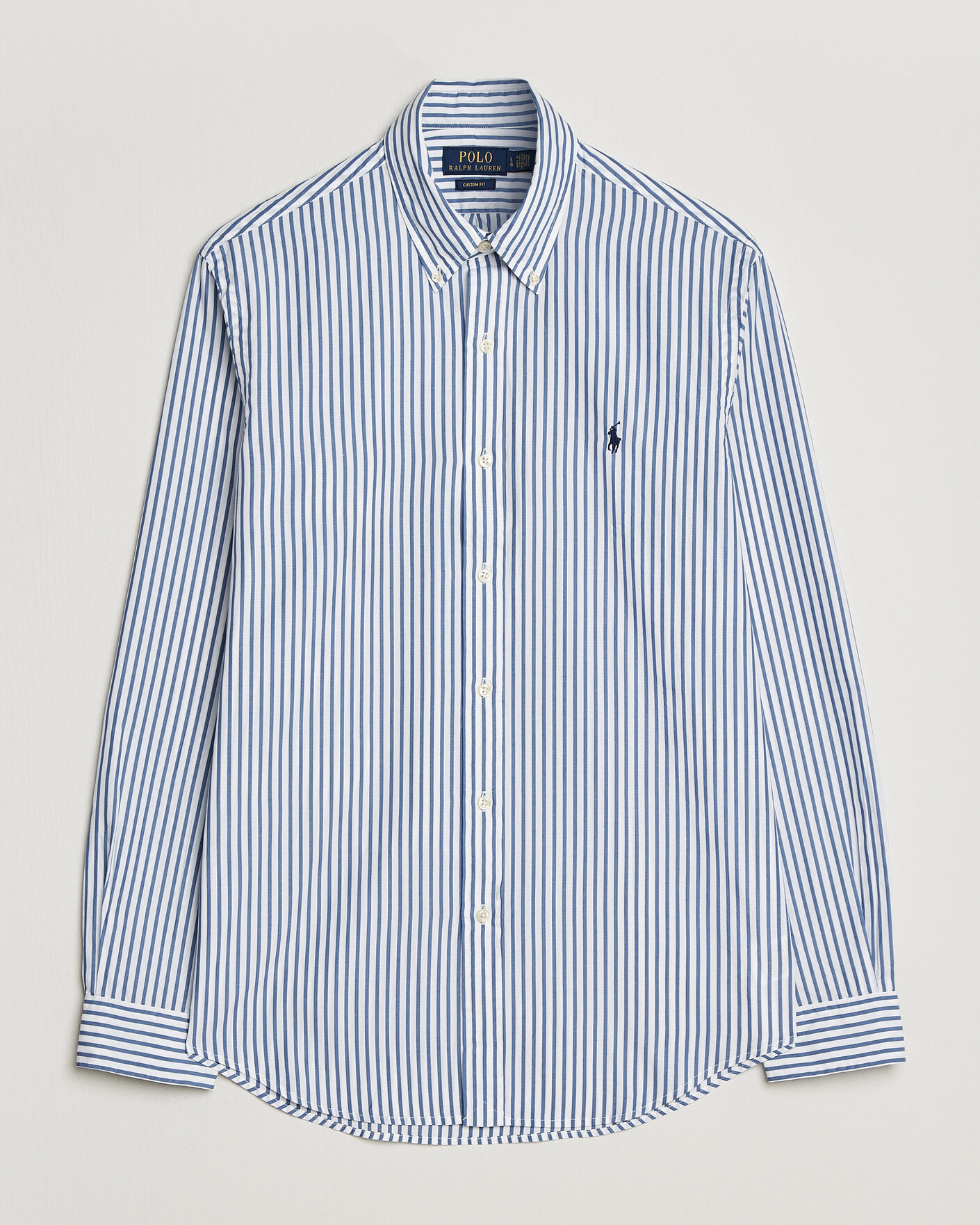 Herre | Skjorter | Polo Ralph Lauren | Custom Fit Poplin Striped Shirt Blue