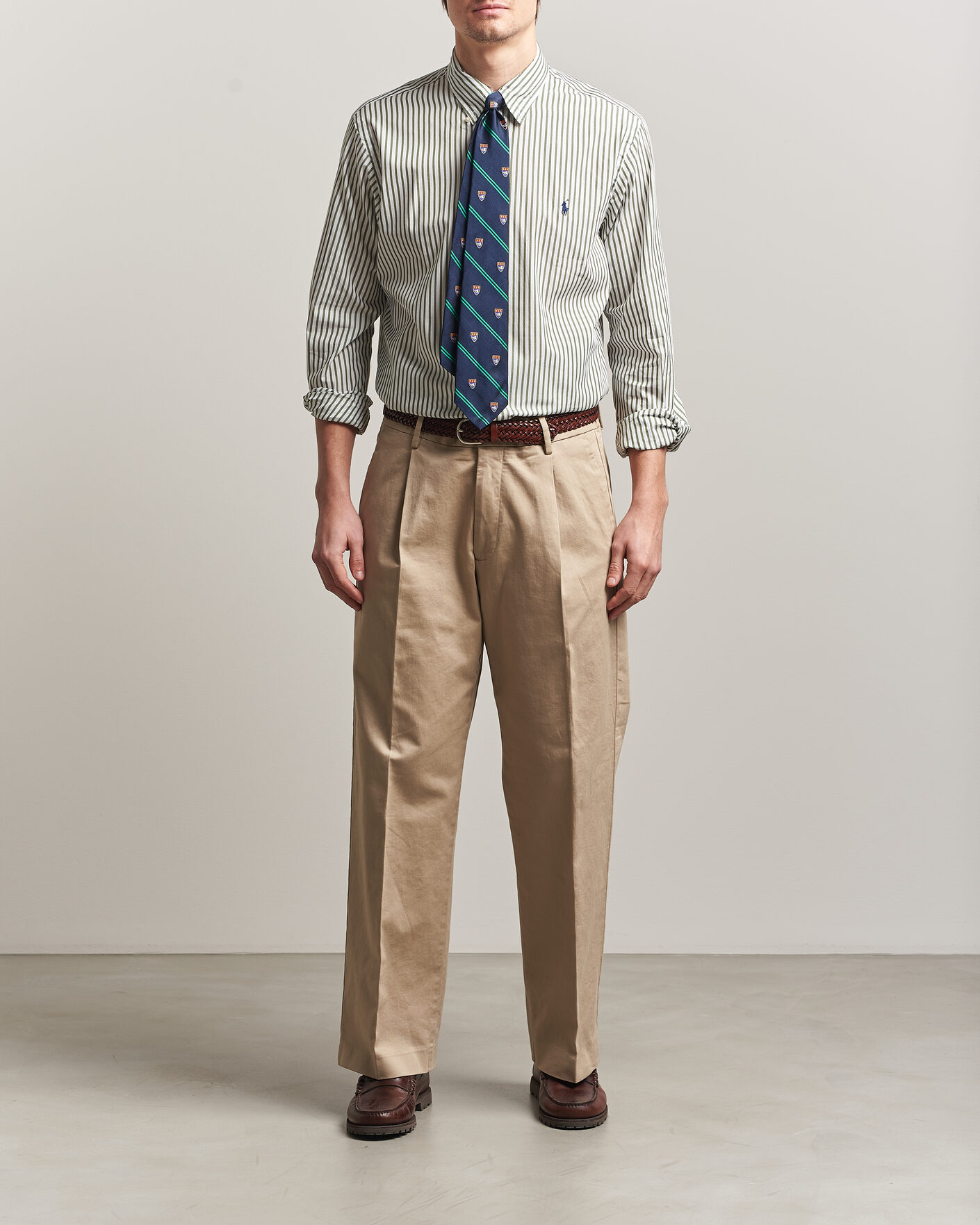 Herre | Skjorter | Polo Ralph Lauren | Custom Fit Poplin Striped Shirt Garden Trail