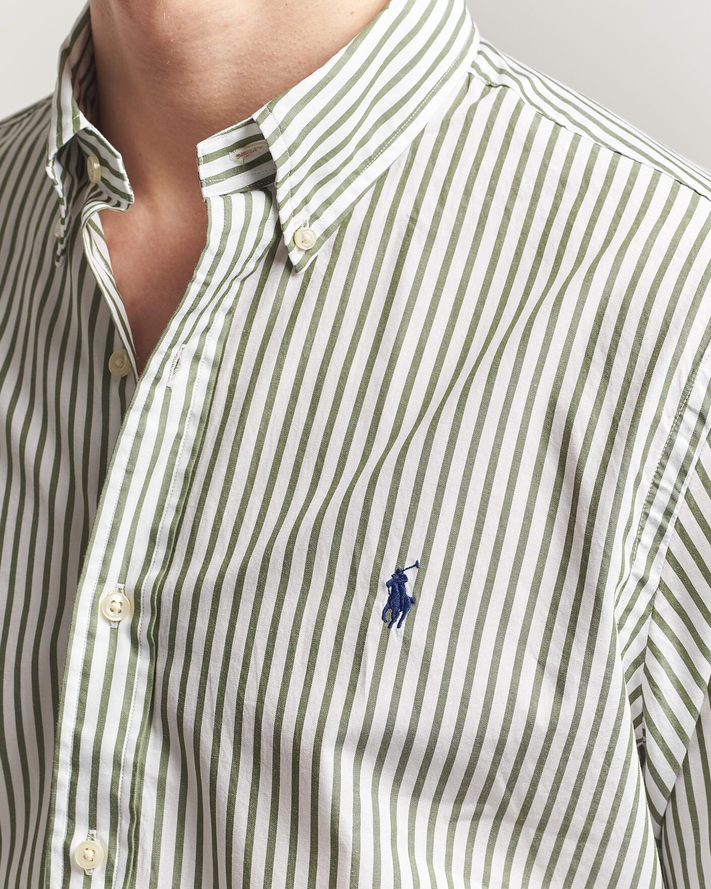 Herre | Skjorter | Polo Ralph Lauren | Custom Fit Poplin Striped Shirt Garden Trail