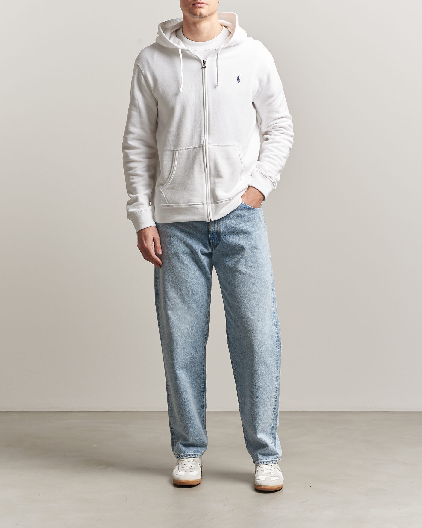 Herre | Gensere | Polo Ralph Lauren | Island Terry Full Zip Hoodie White