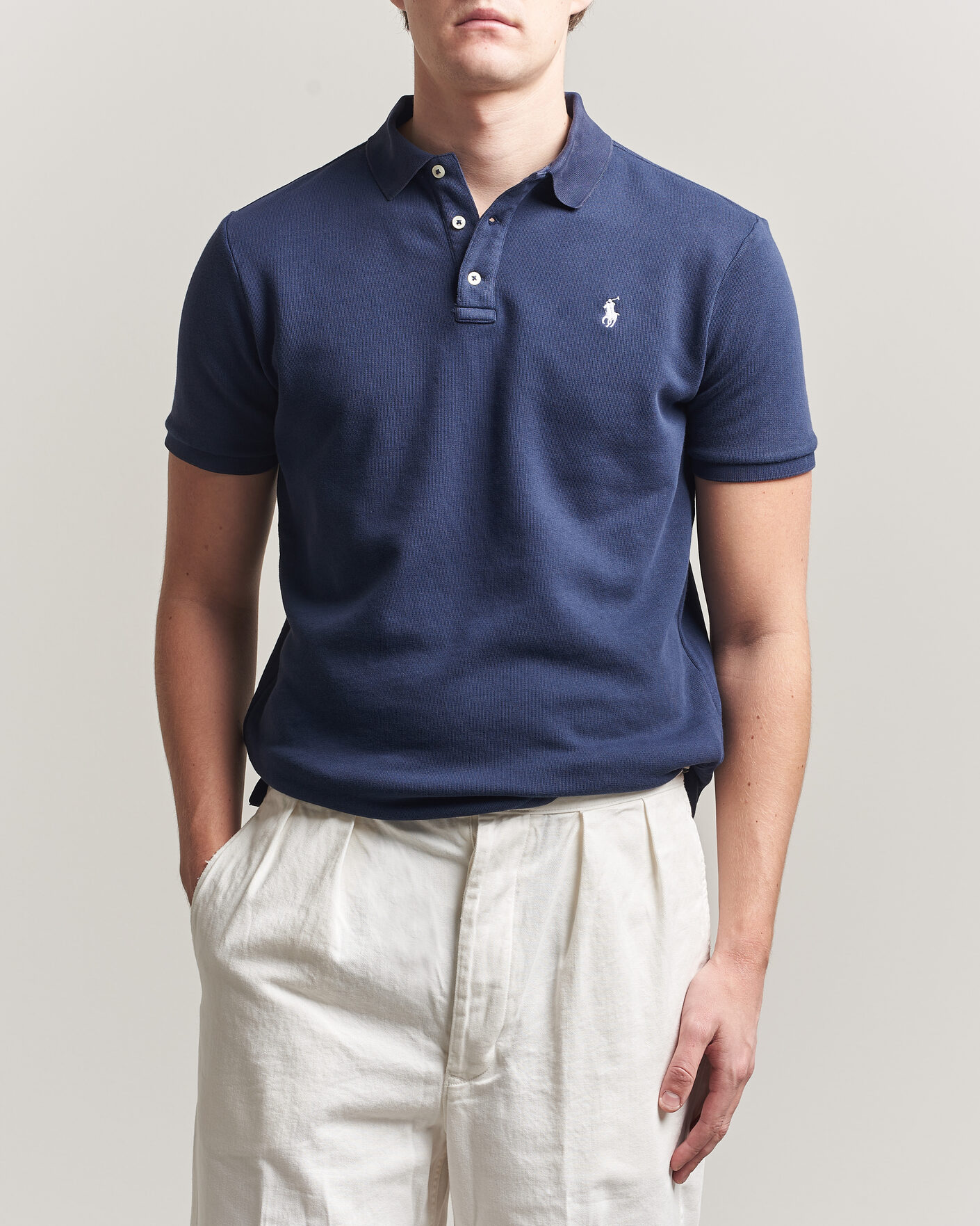 Herre | Pikéer | Polo Ralph Lauren | Island Terry Polo Newport Navy