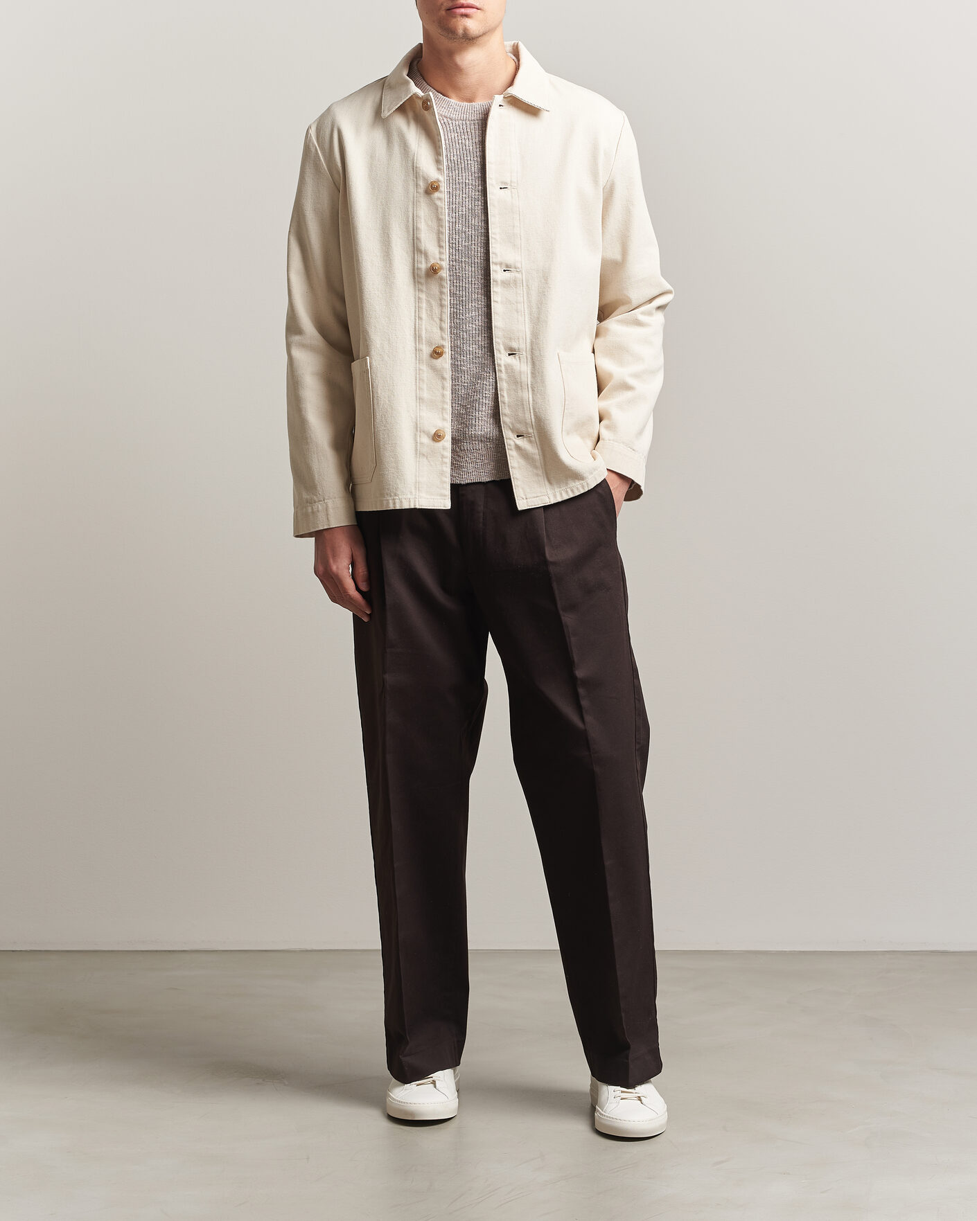 Herre | Skjorter | A.P.C. | Kerlouan Denim Overshirt Ecru