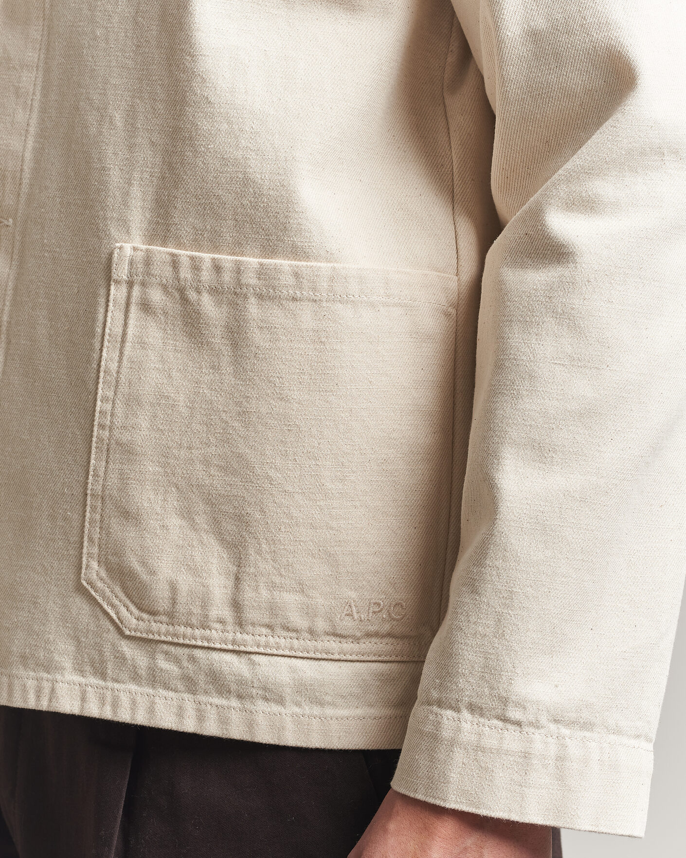 Herre | Skjorter | A.P.C. | Kerlouan Denim Overshirt Ecru