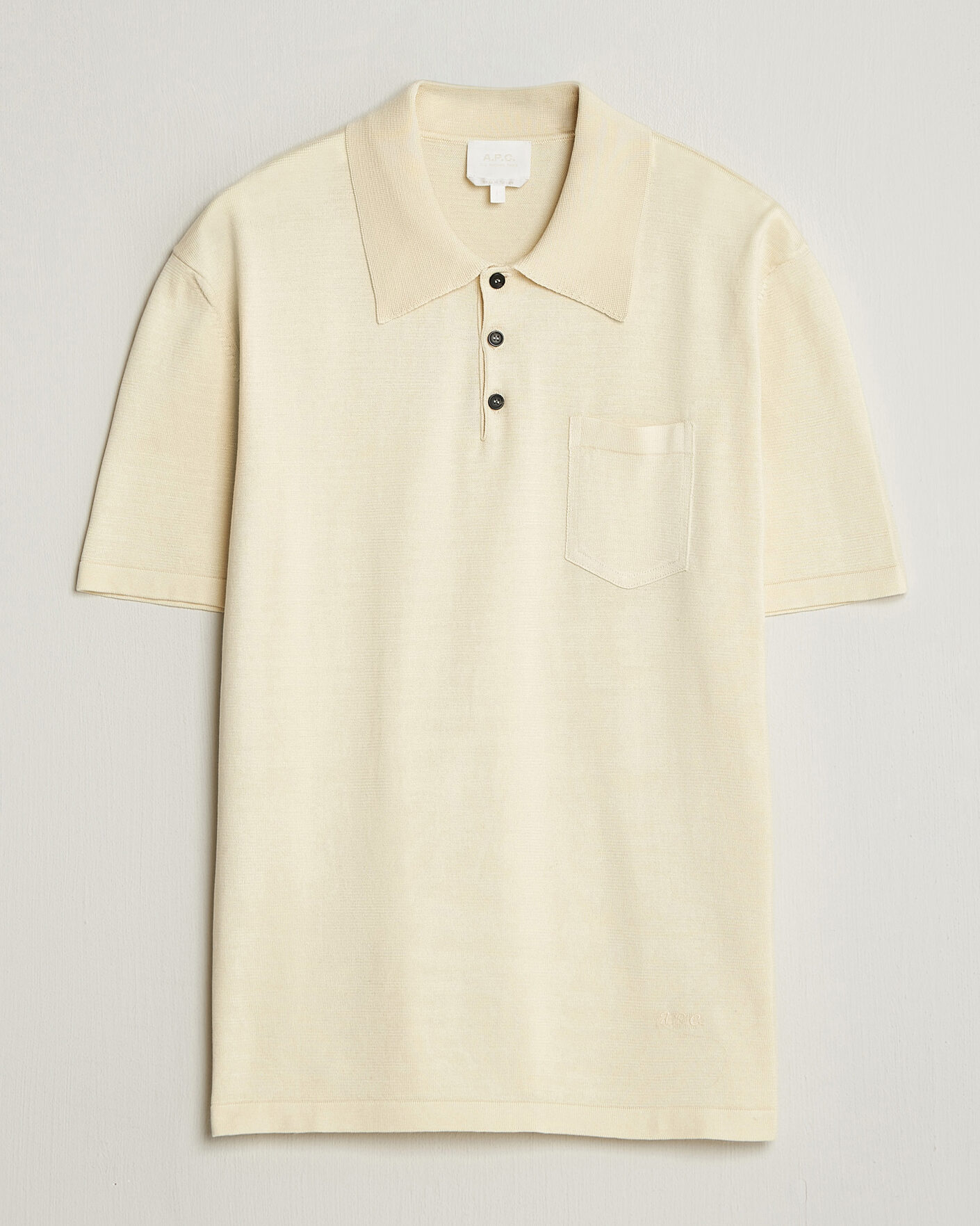 Herre | Pikéer | A.P.C. | Colin Knitted Polo Ecru