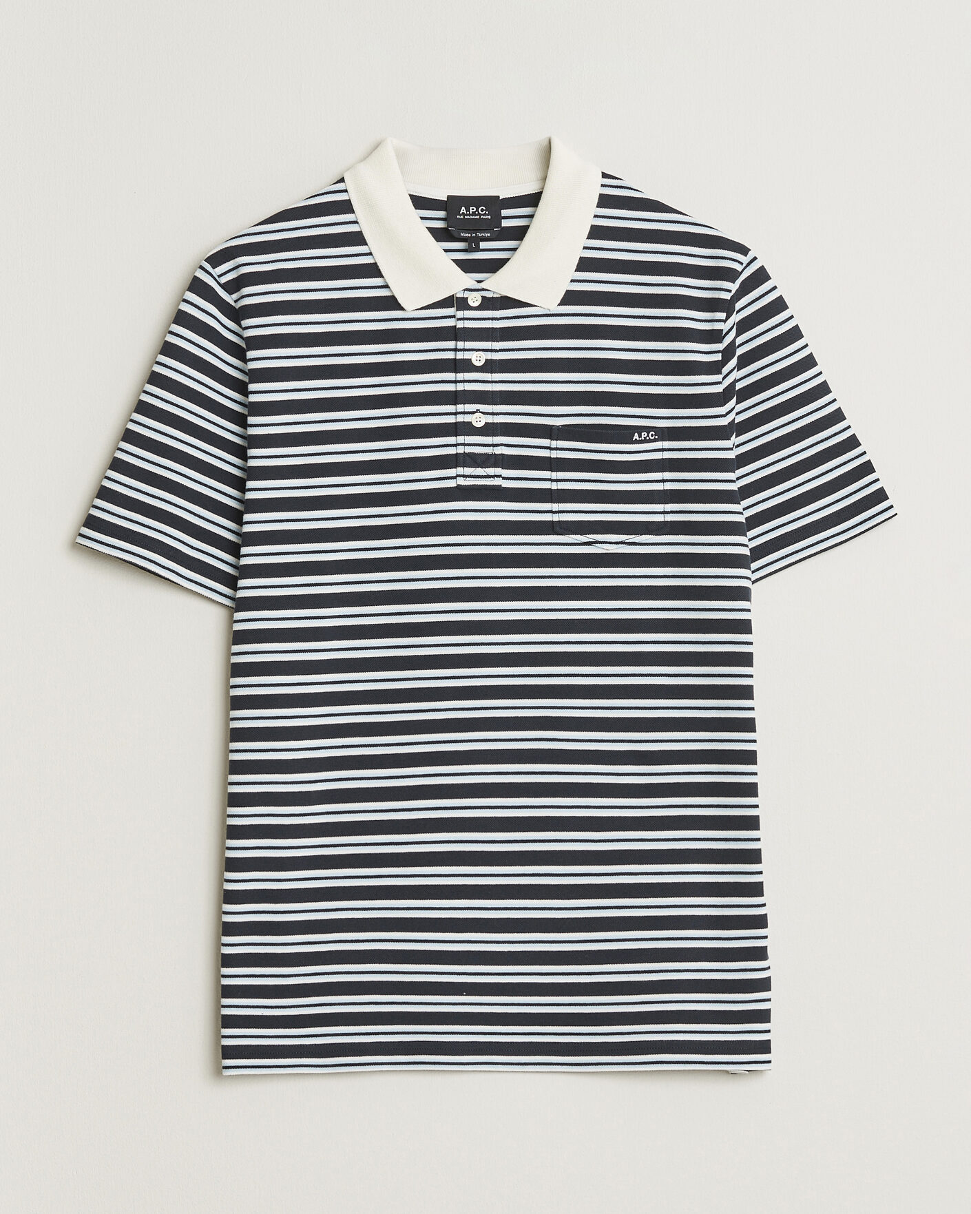 Herre | Pikéer | A.P.C. | Oscar Striped Polo Dark Navy