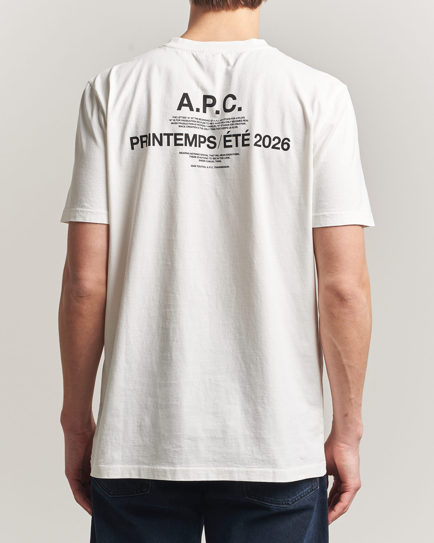 Herre | T-Shirts | A.P.C. | Printed Crew Neck T-Shirt Off White