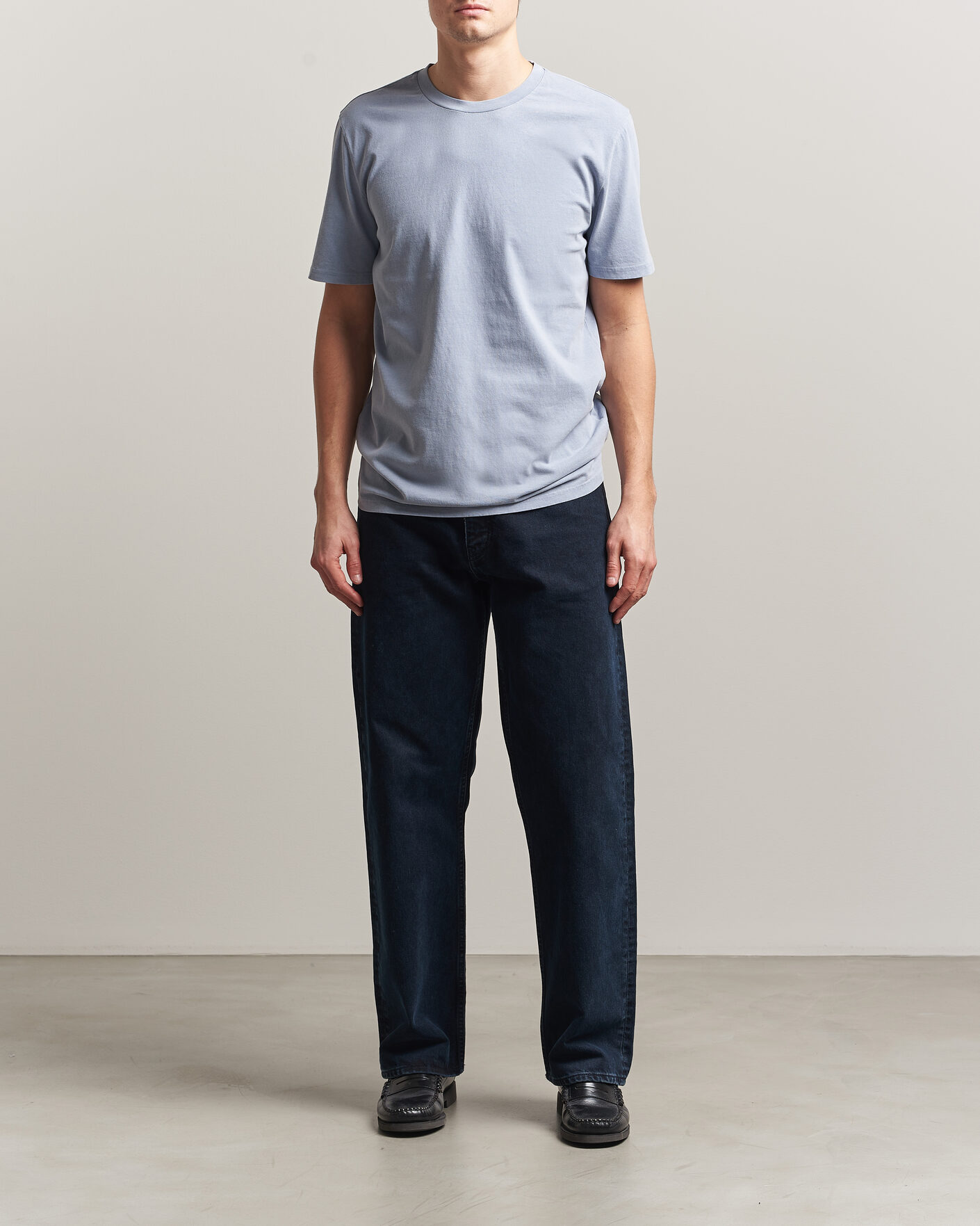 Herre | T-Shirts | A.P.C. | Printed Crew Neck T-Shirt Light Blue
