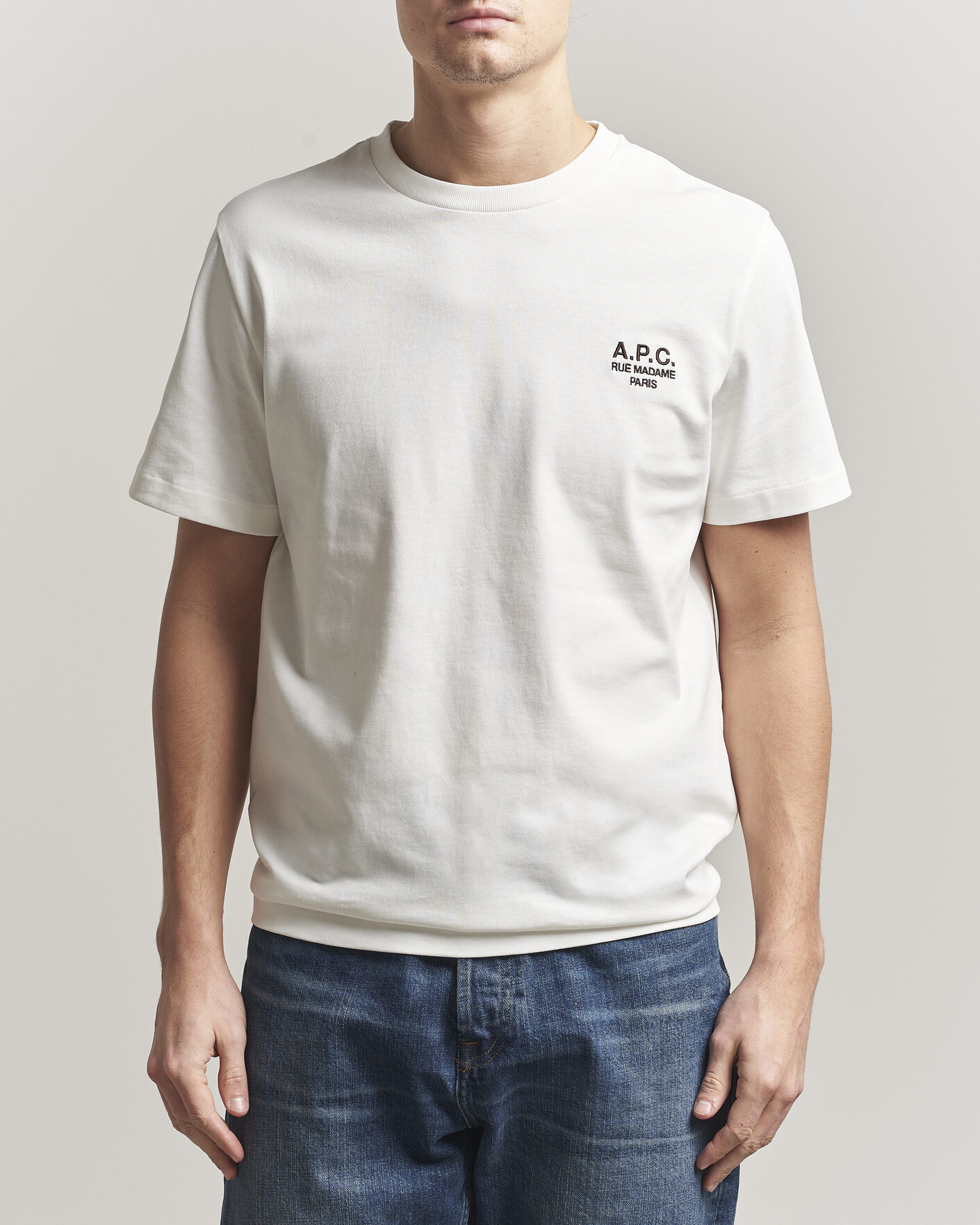Herre | T-Shirts | A.P.C. | Rue Madame T-Shirt Off White