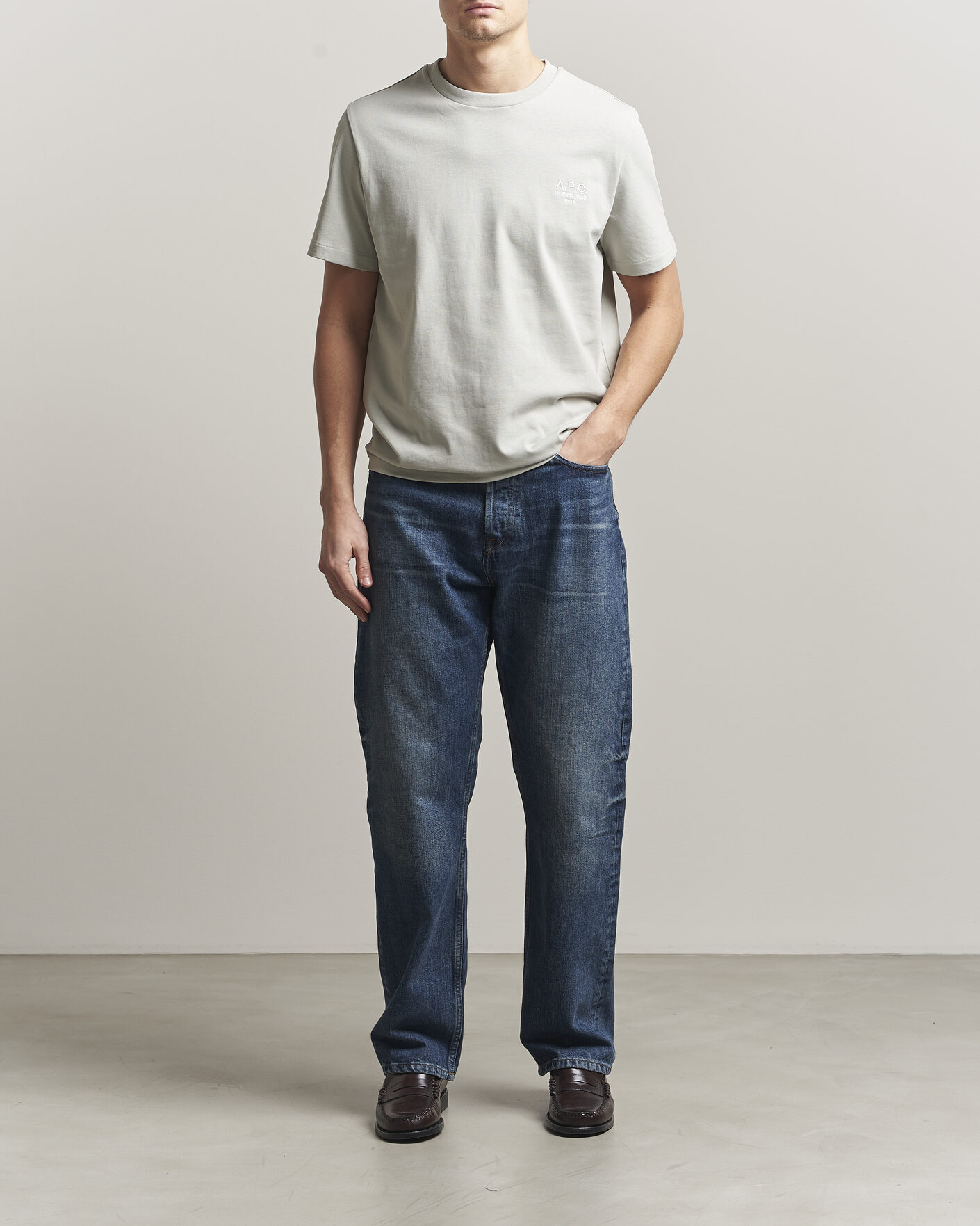 Herre | T-Shirts | A.P.C. | Rue Madame T-Shirt Light Green