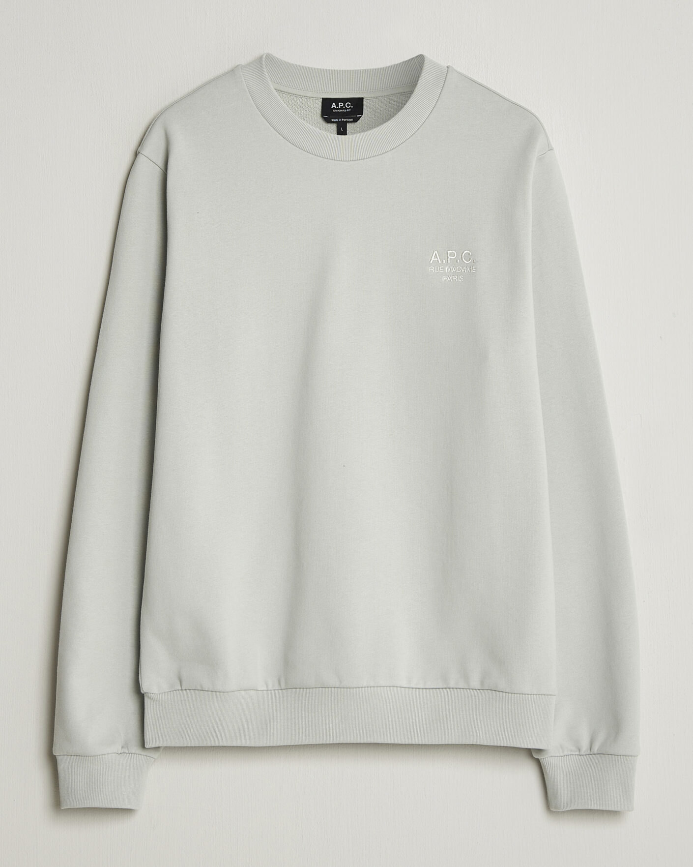 Herre | Gensere | A.P.C. | Rue Madame Sweatshirt Light Green