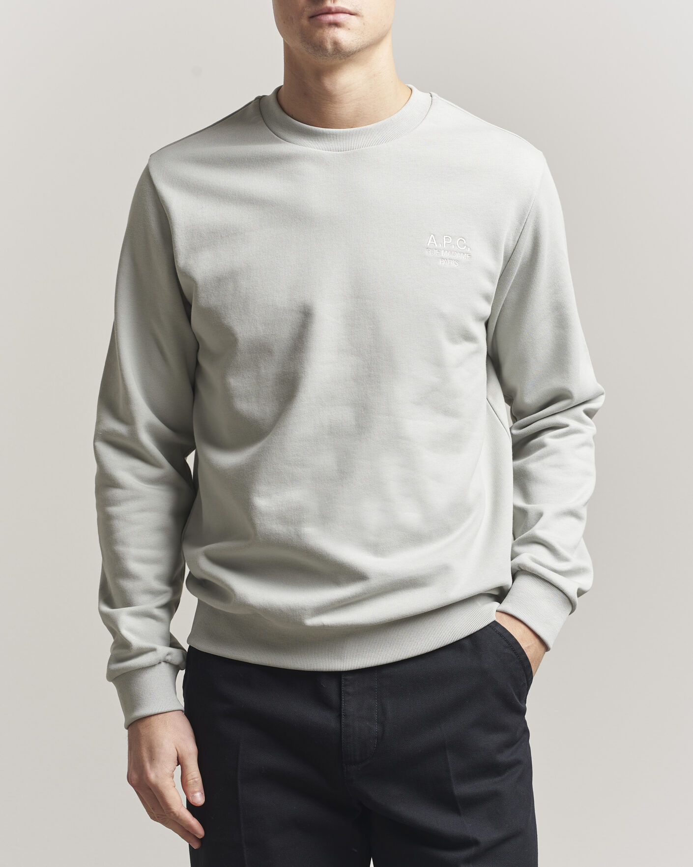 Herre | Gensere | A.P.C. | Rue Madame Sweatshirt Light Green