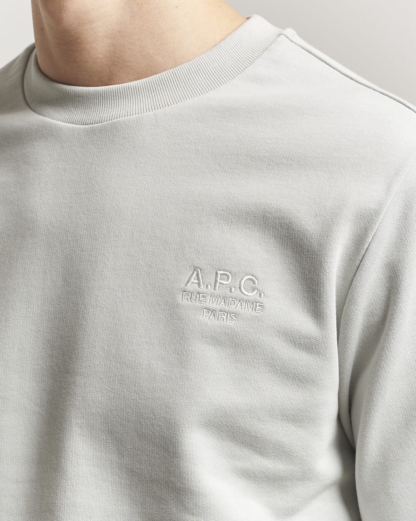 Herre | Gensere | A.P.C. | Rue Madame Sweatshirt Light Green