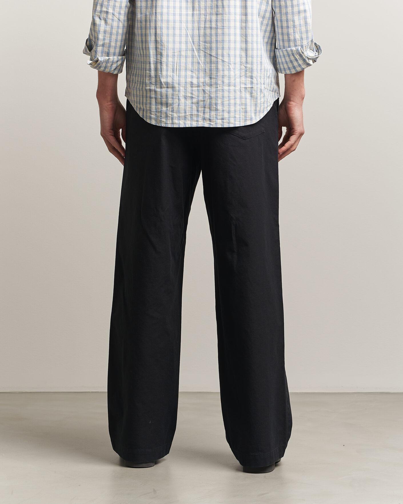 Herre | Bukser | A.P.C. | Lou Cotton/Linen Drawstring Trousers Faded Black