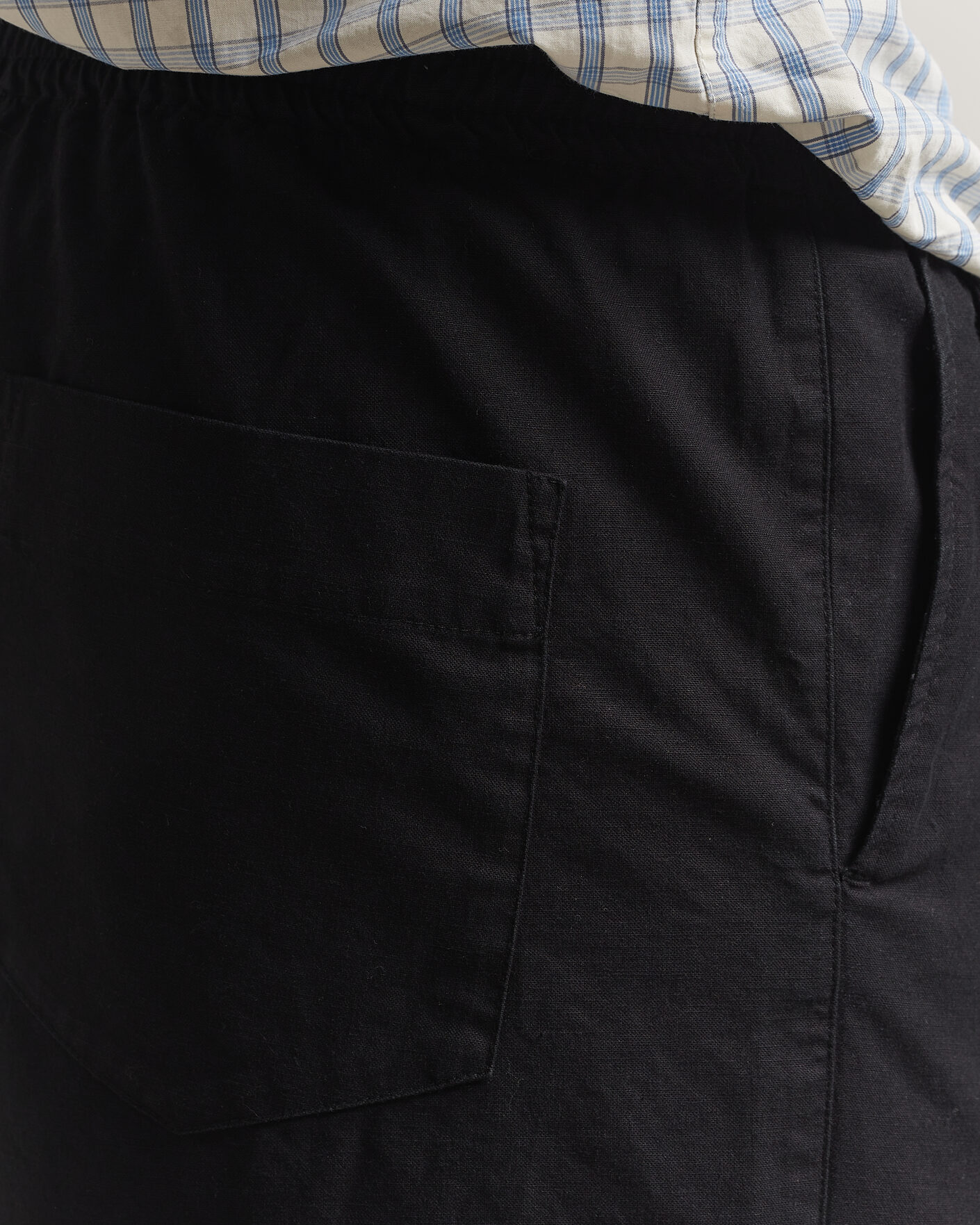 Herre | Bukser | A.P.C. | Lou Cotton/Linen Drawstring Trousers Faded Black