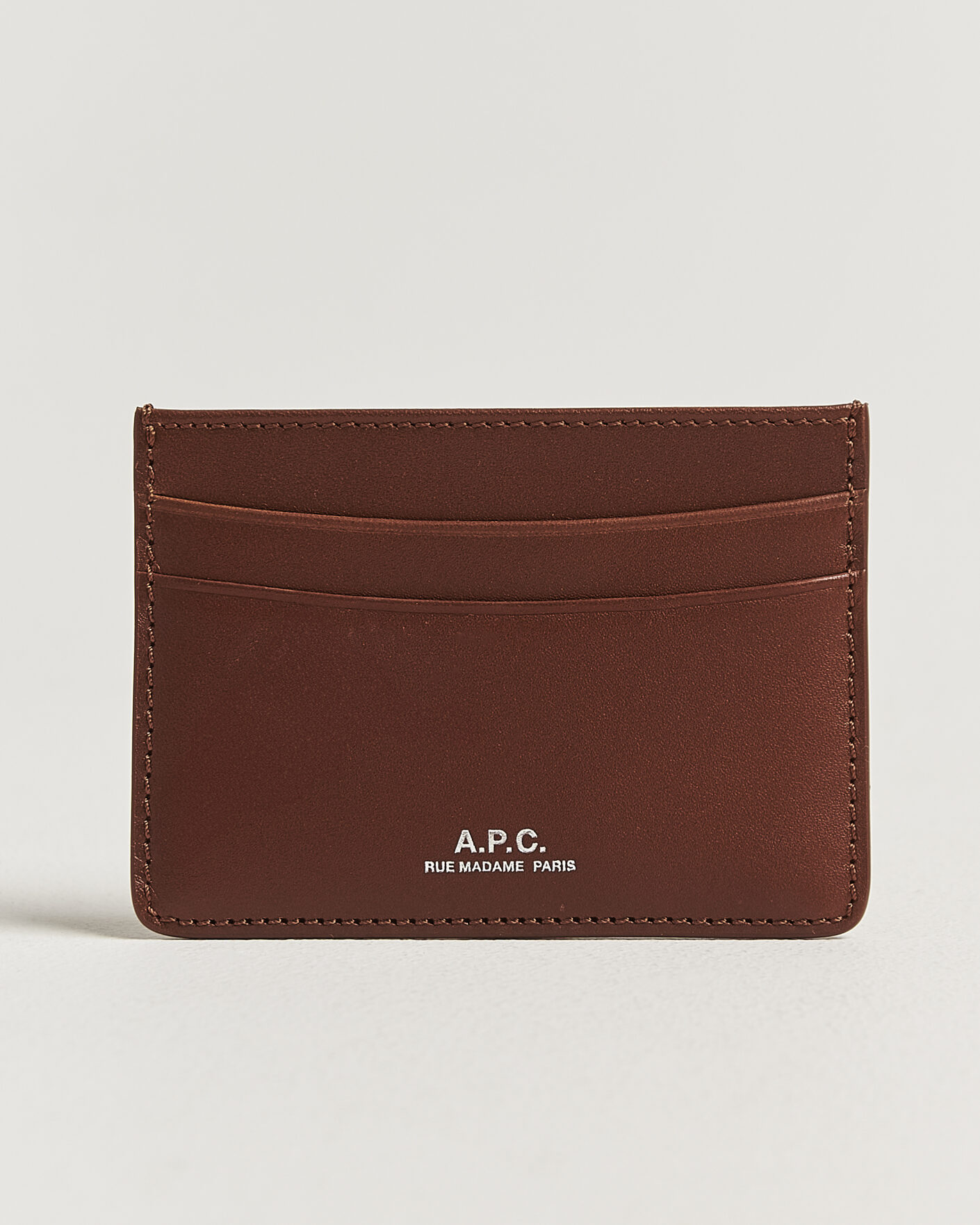 Herre | Lommebøker | A.P.C. | Calf Leather Card Holder Hazelnut