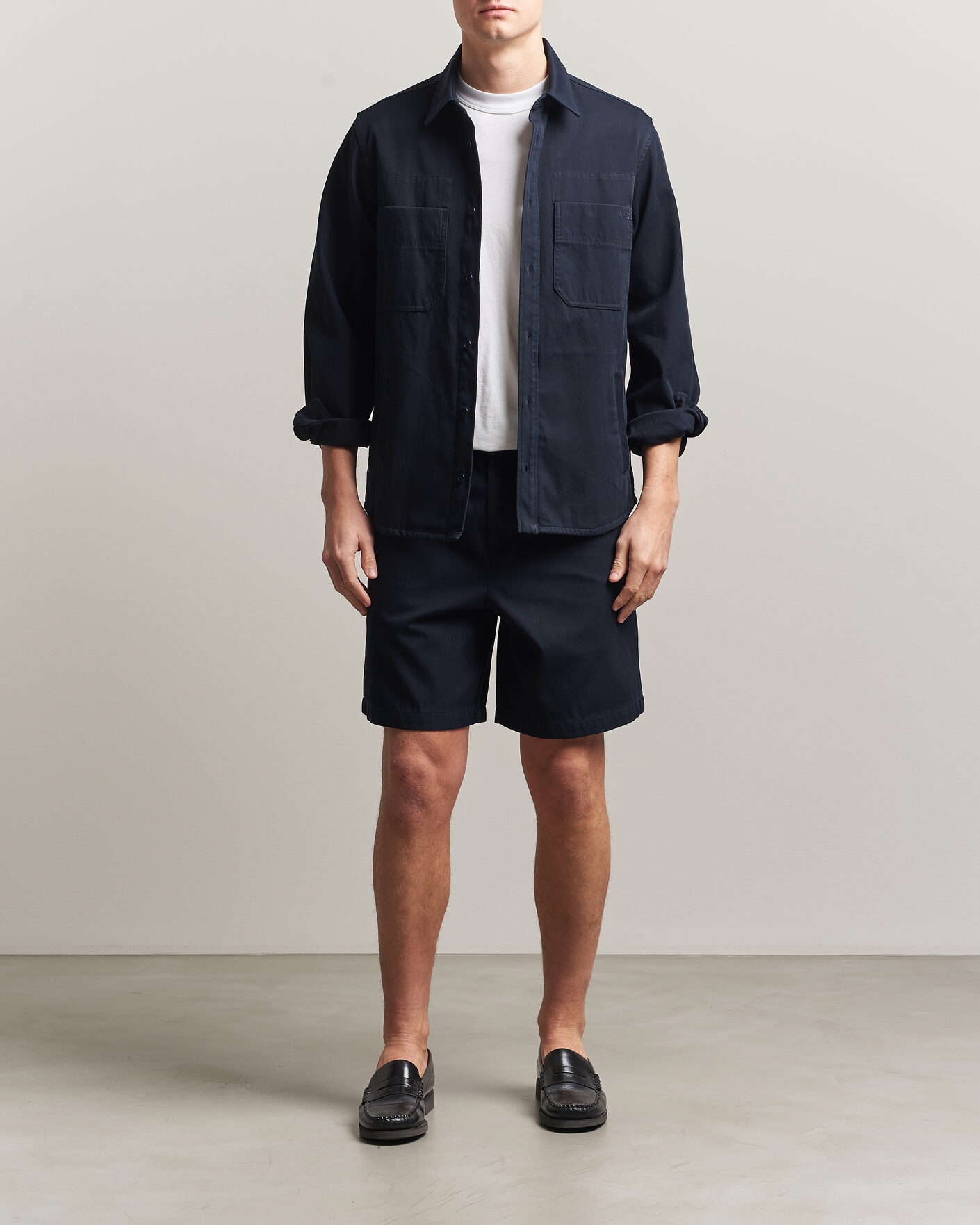 Herre | Skjorter | A.P.C. | Noah Cotton Overshirt Dark Navy