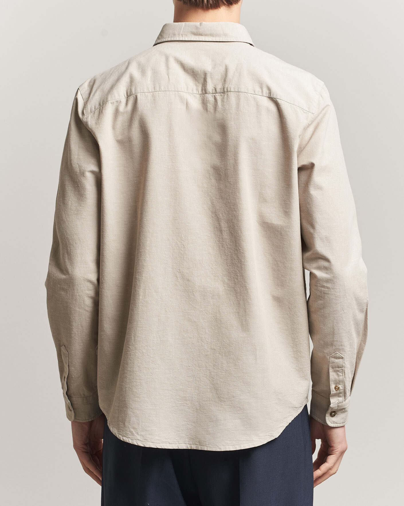Herre | Skjorter | A.P.C. | Harris Cotton/Linen Shirt Sage Green