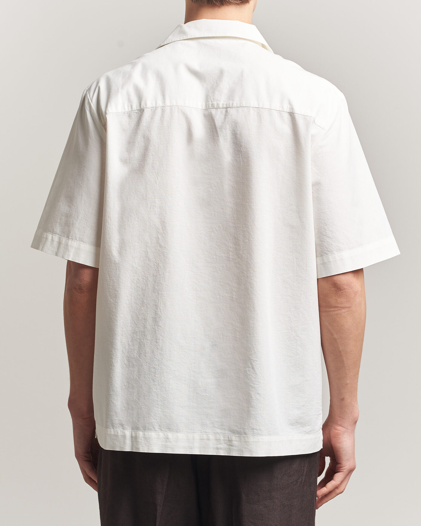 Herre | Skjorter | A.P.C. | Jude Cotton/Linen Short Sleeve Shirt White