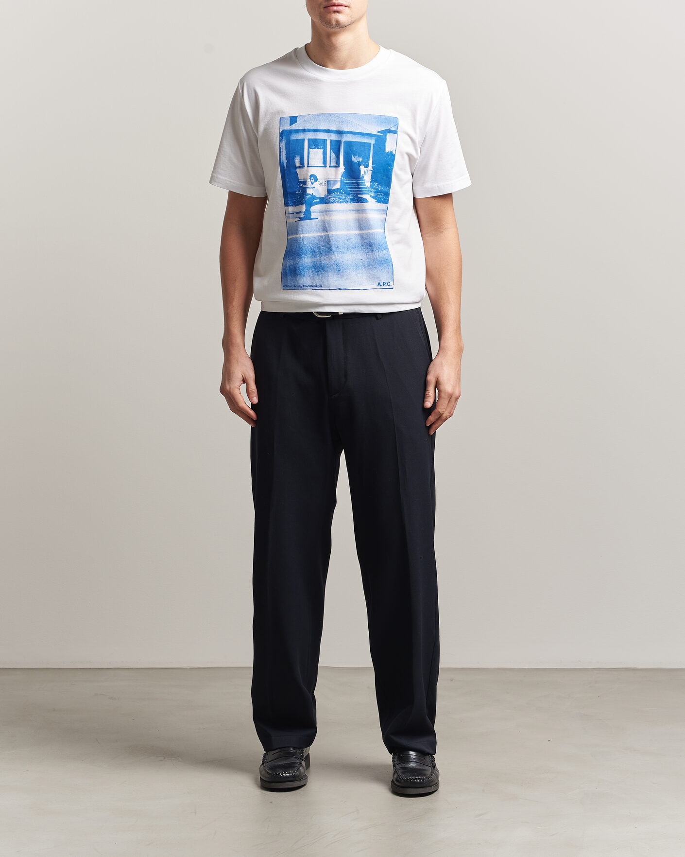 Herre | T-Shirts | A.P.C. | Cali Printed T-Shirt Blue