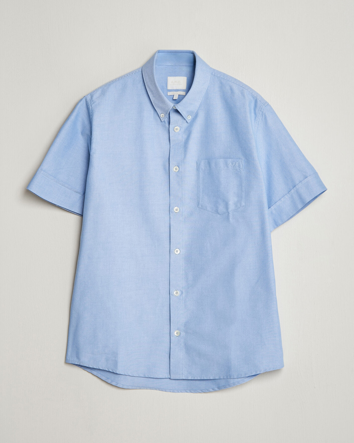 Herre | Skjorter | A.P.C. | Jack Short Sleeve Shirt Light Blue