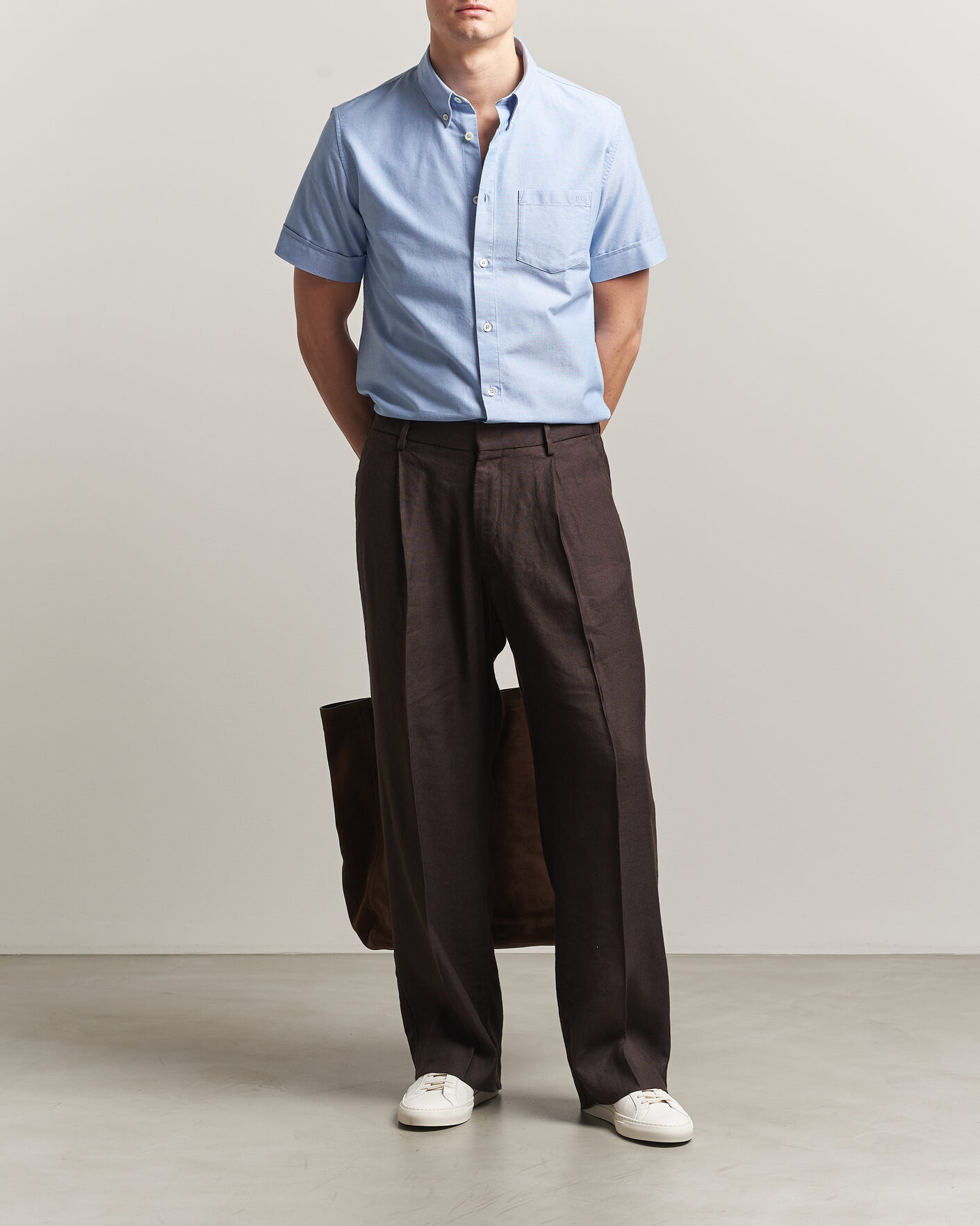 Herre | Skjorter | A.P.C. | Jack Short Sleeve Shirt Light Blue