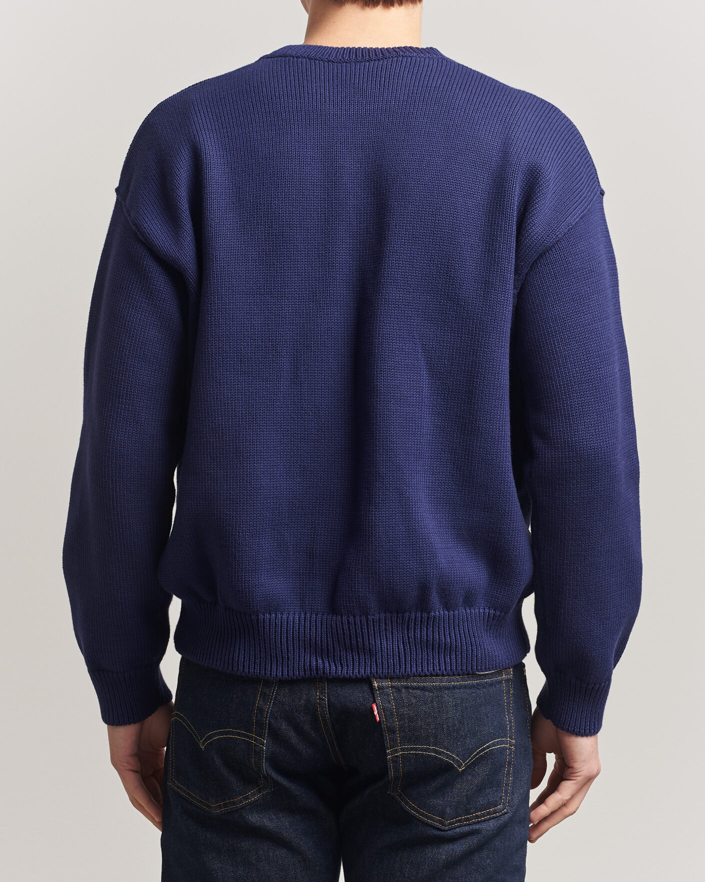 Herre | Gensere | A.P.C. | Leo Cotton Knitted Sweater Dark Blue