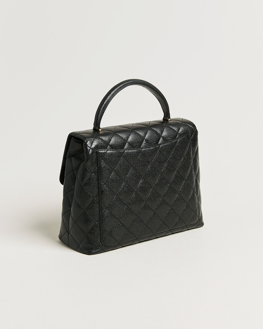 Herre | Pre-Owned & Vintage Bags | Chanel Pre-Owned | Kelly Top Handle Bag Caviar Black