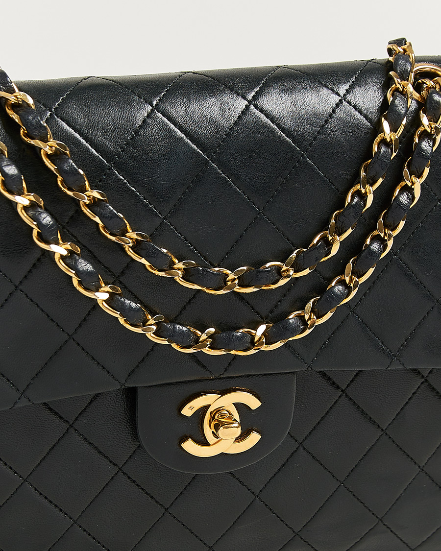 Herre | Pre-Owned & Vintage Bags | Chanel Pre-Owned | Single Flap Bag Lambskin Black