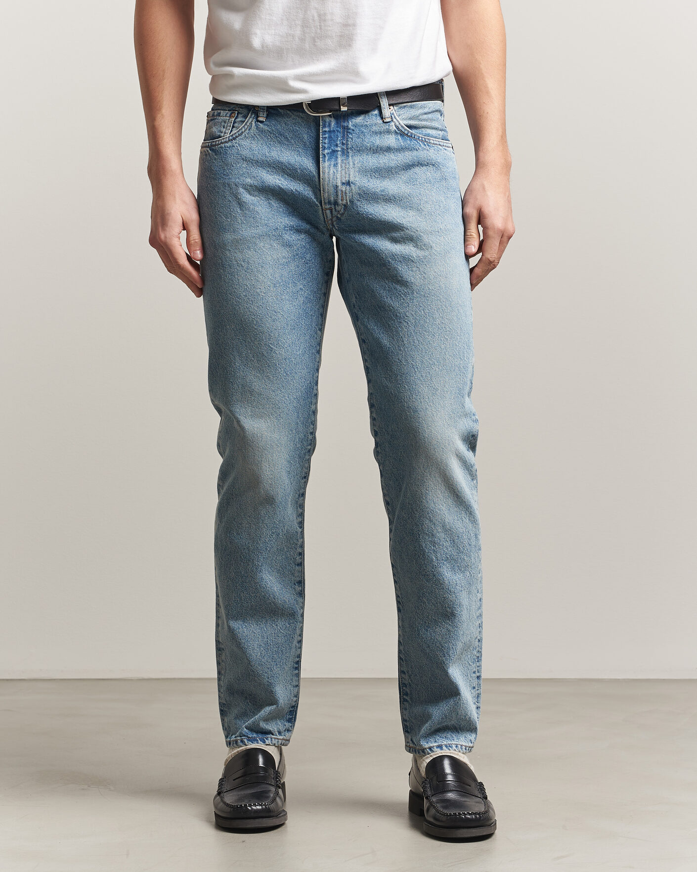 Herre | Bukser | EDWIN | Regular Tapered Jeans Used Light Blue