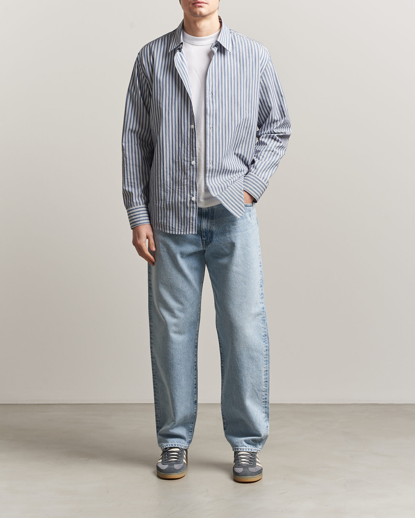 Herre | Jeans | EDWIN | Loose Straight Jeans Used Light Blue