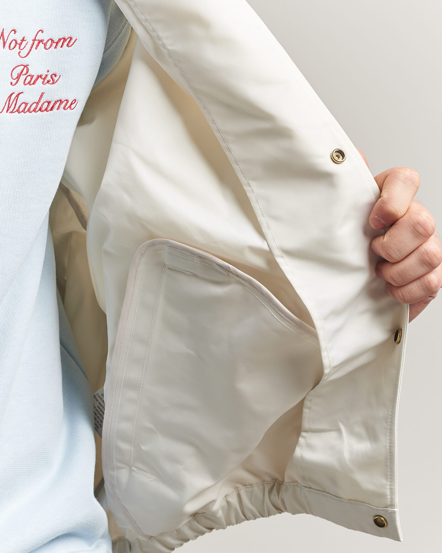 Herre | Jakker | Drôle de Monsieur | Palmier Slogan Coach Jacket Off White