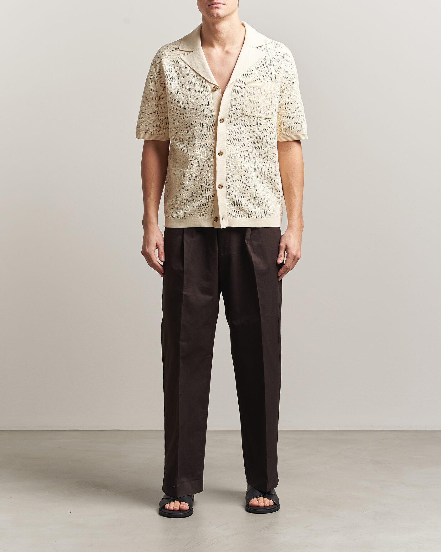 Herre | Skjorter | Drôle de Monsieur | Knitted Resort Shirt Off White