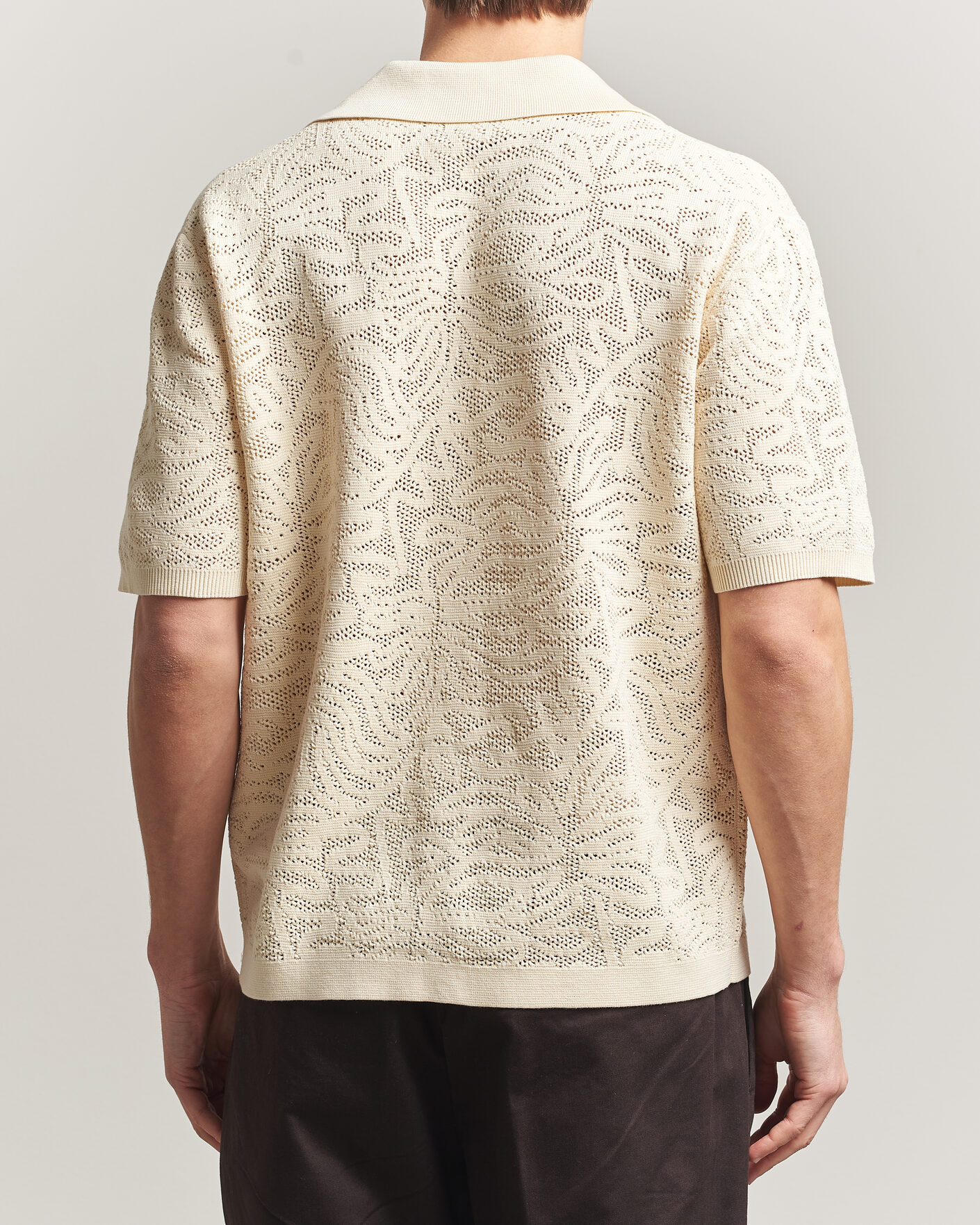 Herre | Skjorter | Drôle de Monsieur | Knitted Resort Shirt Off White