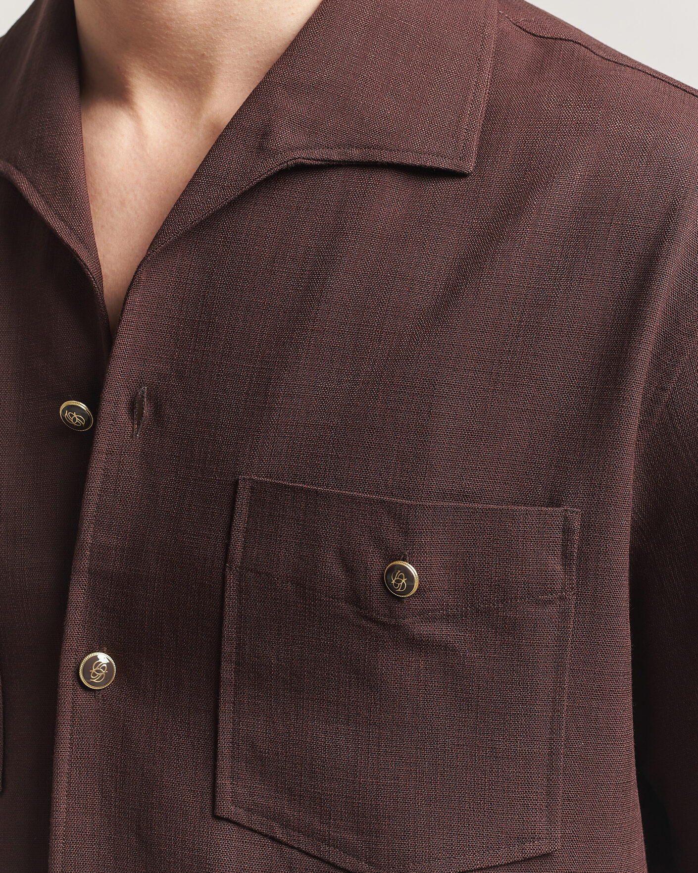 Herre | Skjorter | Drôle de Monsieur | Viscose Resort Shirt Brown