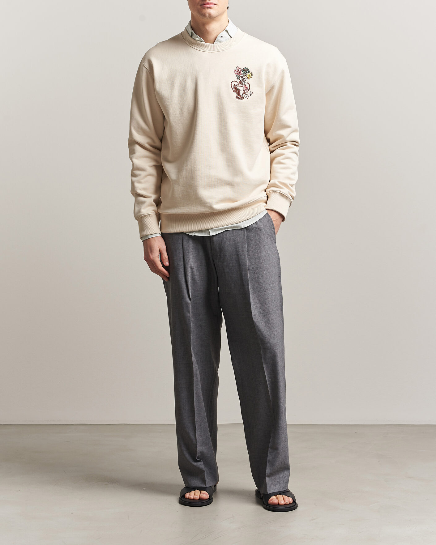 Herre | Gensere | Drôle de Monsieur | Vase Havana Sweatshirt Sand