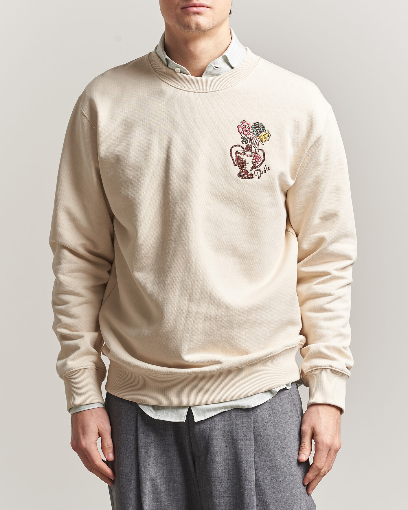 Herre | Gensere | Drôle de Monsieur | Vase Havana Sweatshirt Sand