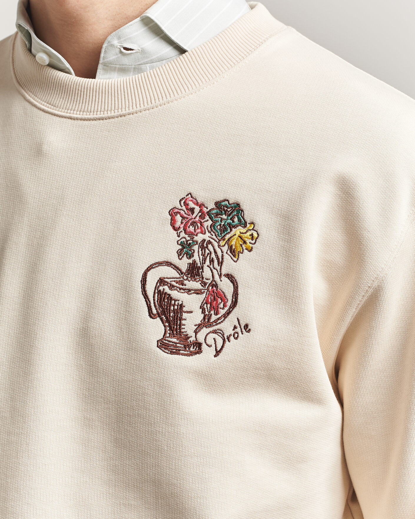 Herre | Gensere | Drôle de Monsieur | Vase Havana Sweatshirt Sand
