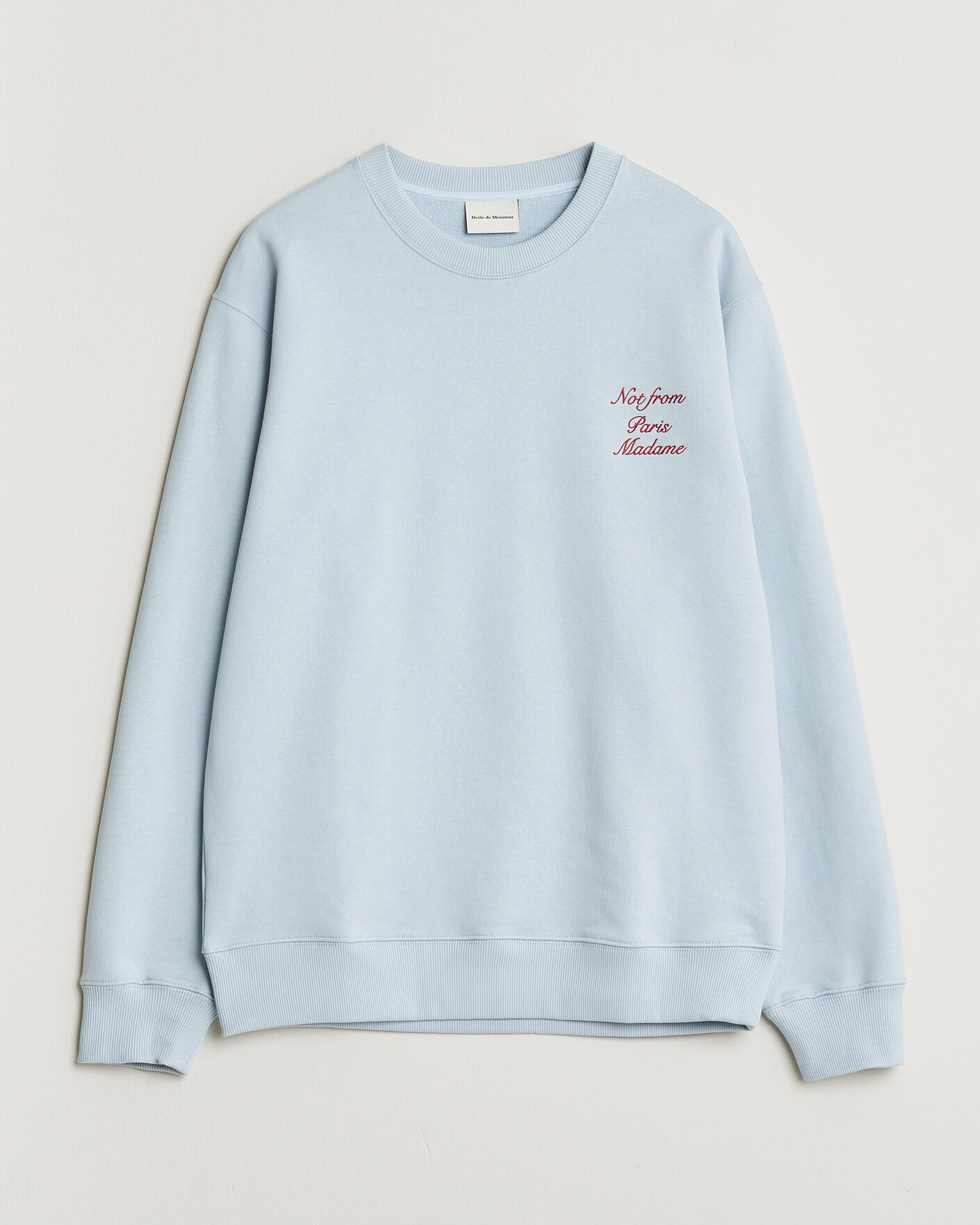 Herre | Gensere | Drôle de Monsieur | Slogan Cursive Sweatshirt Light Blue