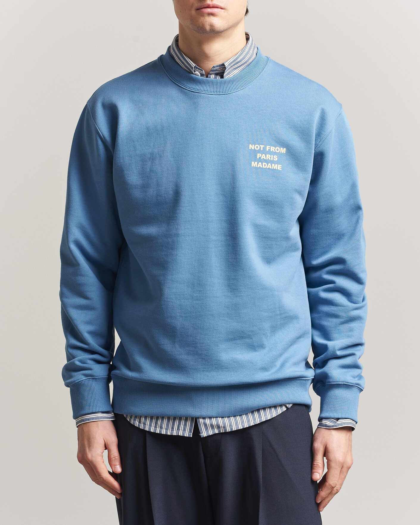 Herre | Gensere | Drôle de Monsieur | Slogan Sweatshirt Atlantic Blue