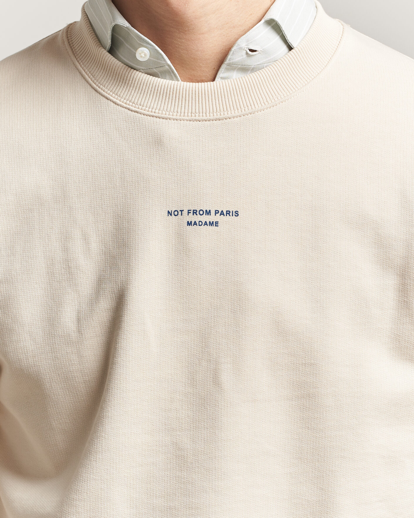 Herre | Gensere | Drôle de Monsieur | Classic Slogan Sweatshirt Sand