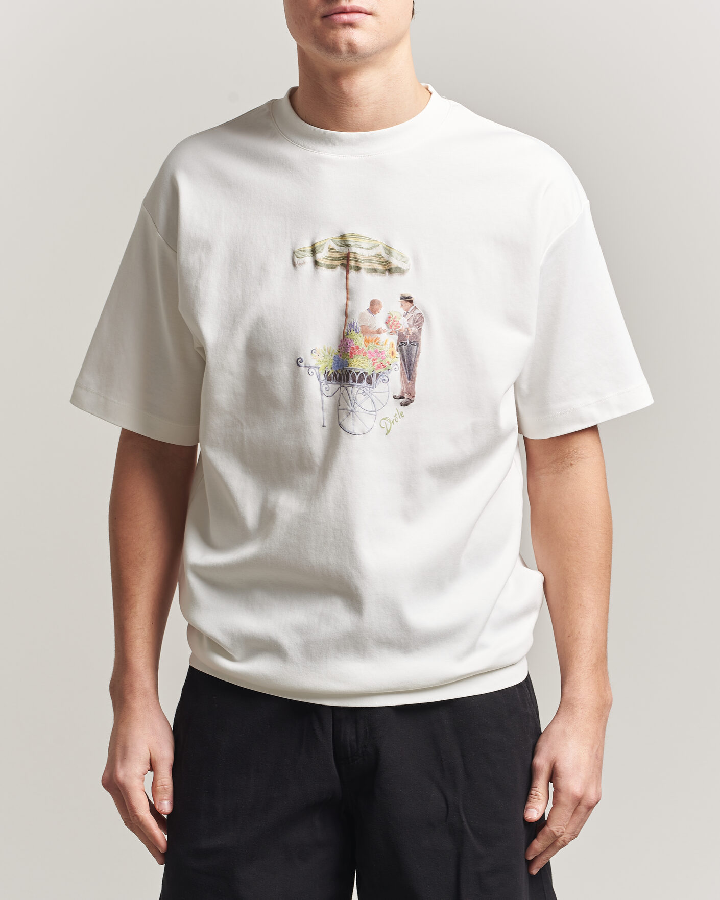 Herre | T-Shirts | Drôle de Monsieur | Fleuriste T-Shirt Off White