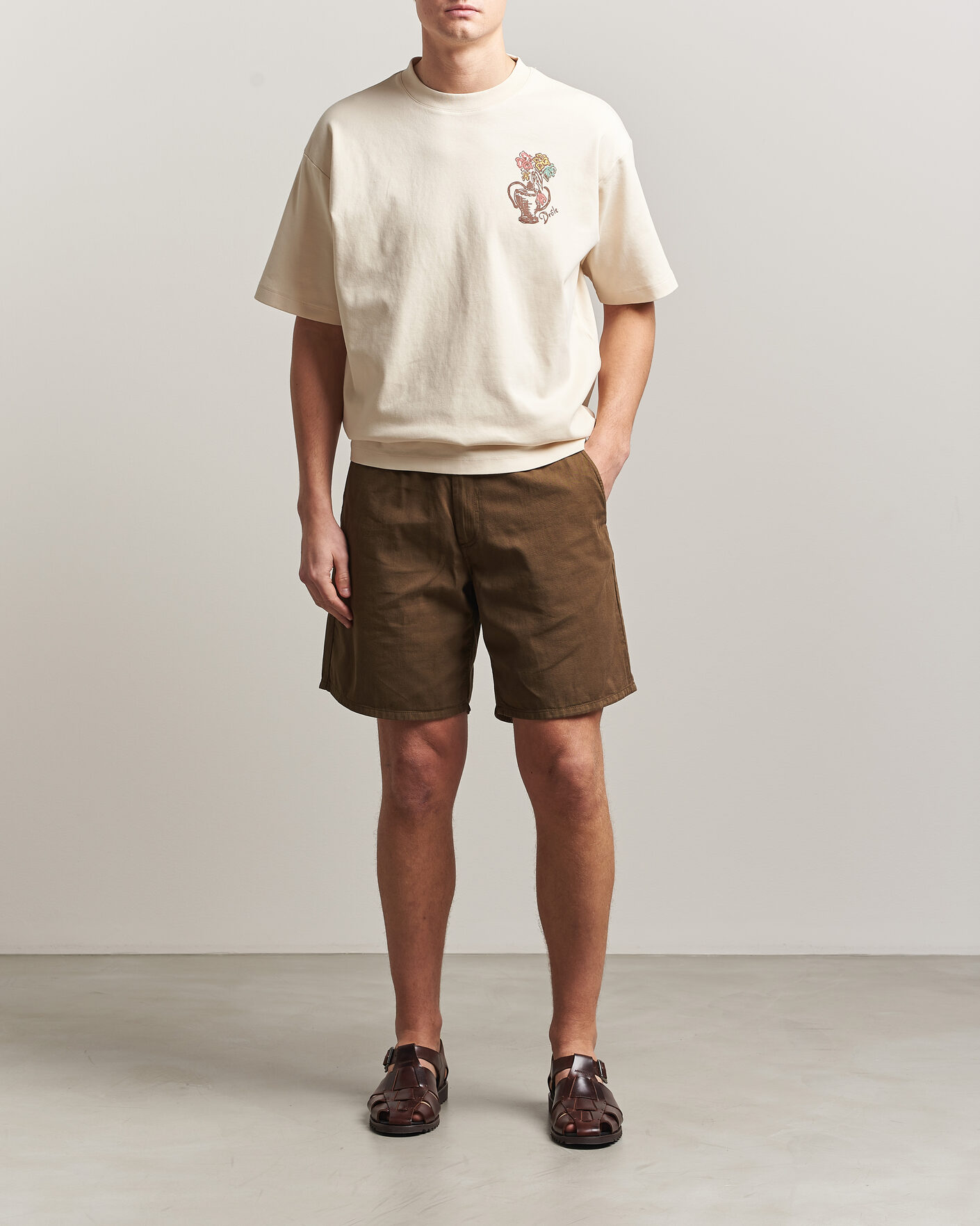 Herre | T-Shirts | Drôle de Monsieur | Vase Havana T-Shirt Sand